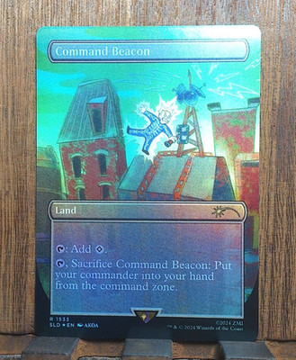   MTG  Command Beacon - (FOIL BORDERLESS) NEAR MINT, English Secret Lair 