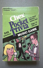 Vintage Chex Pocket Trivia Music Travel Game Cards