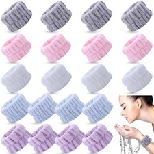 20 Pcs Wrist Bands for Washing Face, Absorbent Face Washing Wristbands, Spa W...