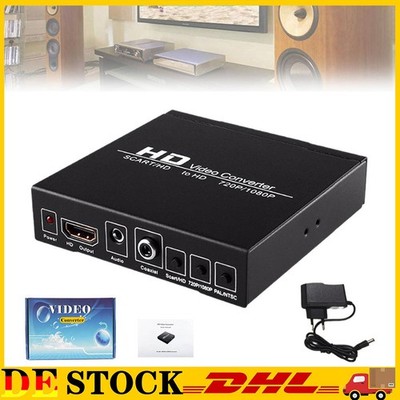 SCART to HDMI 1080P RGB HD Video Audio Digital Converter Scaler Adapter Upscaler