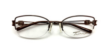TURA MOD.496 BRN NEW OVAL HALF RIM UNISEX AUTHENTIC EYEGLASSES FRAMES 51-18-125