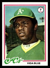1978 Topps #680 Vida Blue Near Mint+ Athletics