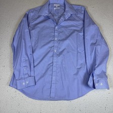 calvin klein Infinite Cool Non Iron Mens Dress Shirt Size Large Blue Checkered