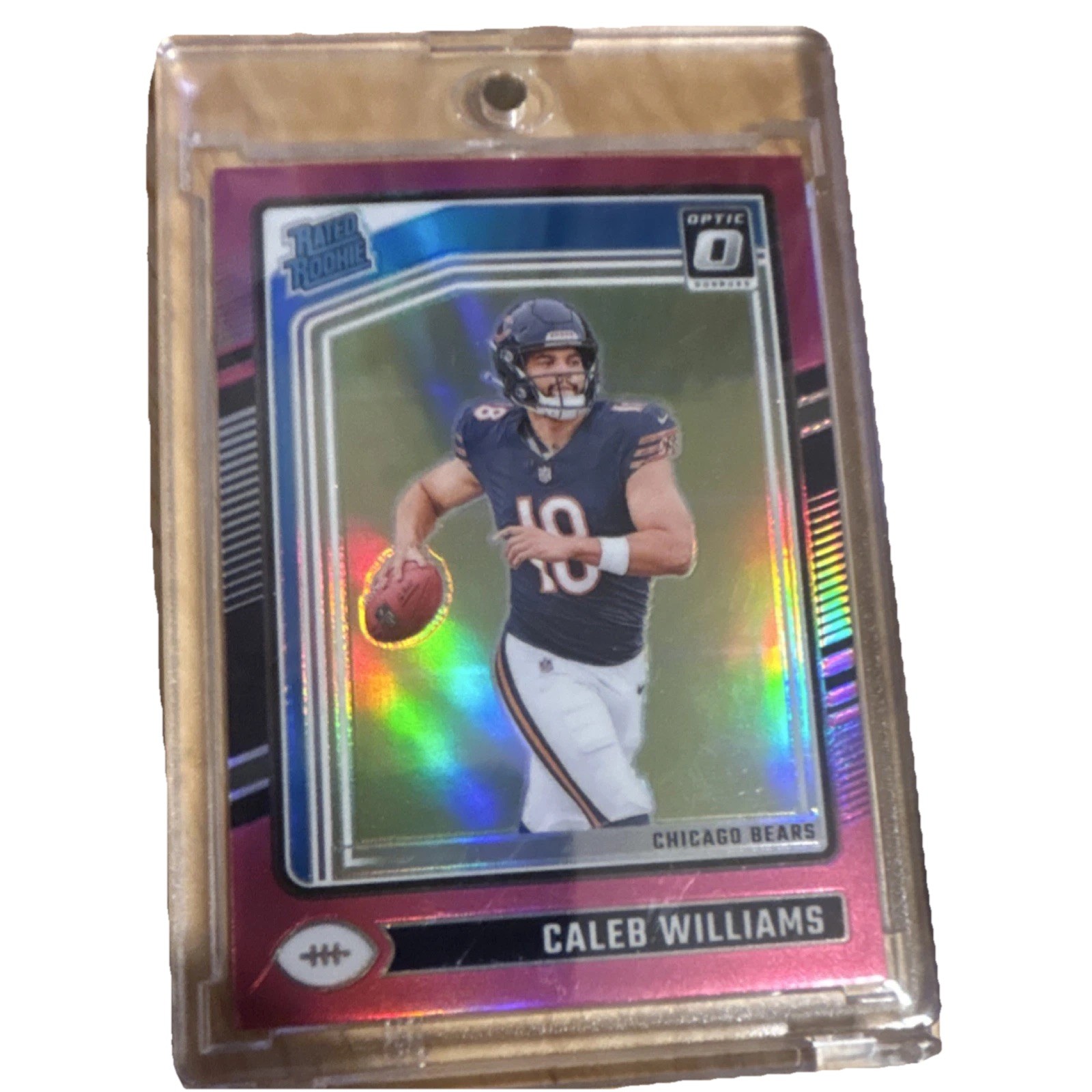 Panini 2024 Donruss Optic Pink Prizm Rated Rookie Caleb Williams #201 Bears
