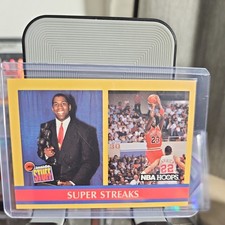 1990-91 NBA Hoops - Inside Stuff Michael Jordan, Magic Johnson #385