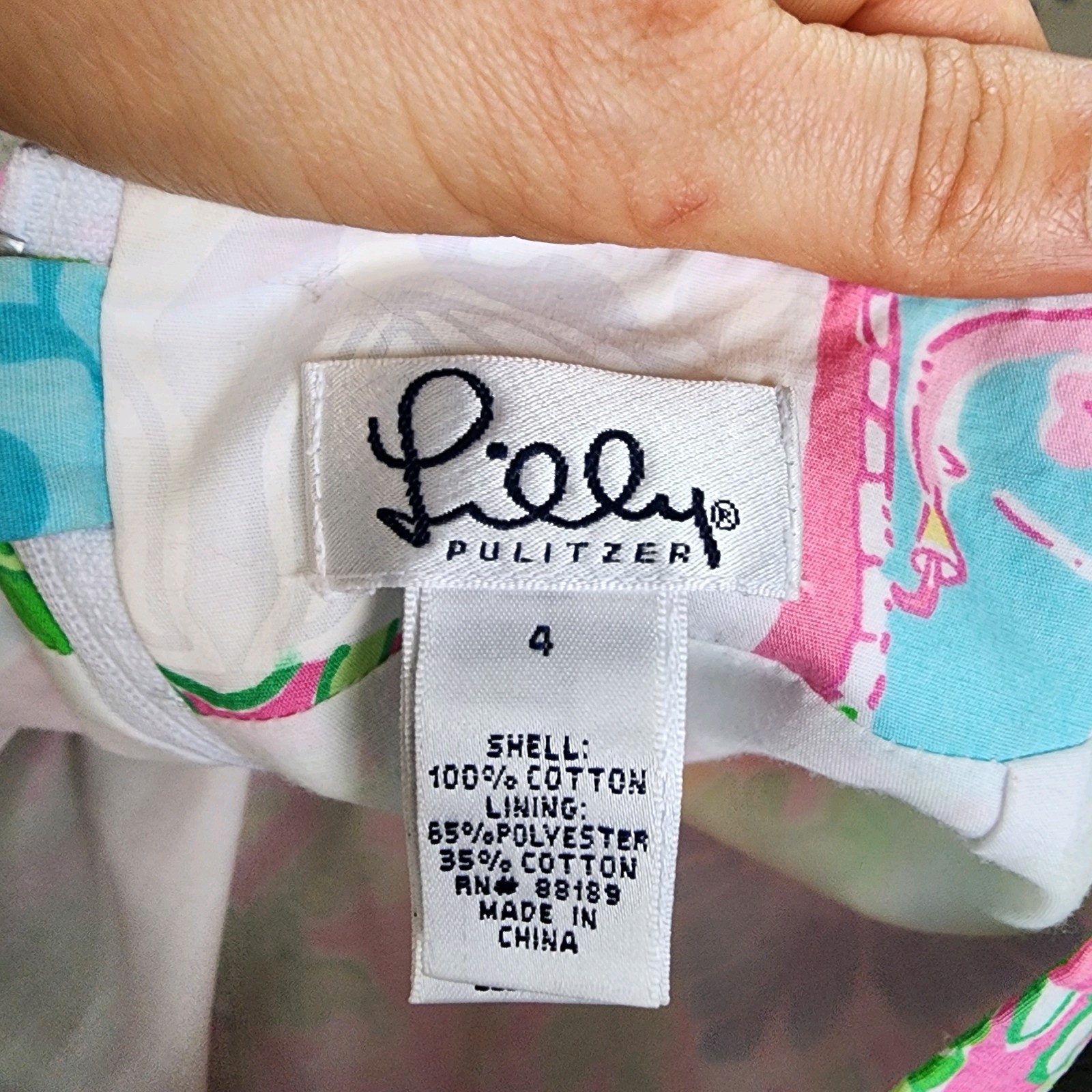 Lilly Pulitzer Vintage Classic Patchwork Mini Ski… - image 5