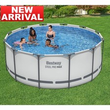 Image of Bestway 12ft (3.6m) Steel Pro Max Above Ground Pool with Filter Pump and Ladder