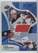 2021 Upper Deck Allure Rookies Blue Line Jersey /75 Tyce Thompson #129 Auto y0p
