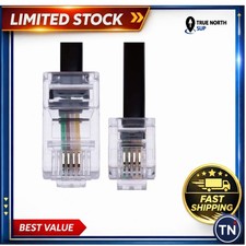 1m RJ11 to RJ45 Tangle-Free, Heat-Resistant Ethernet Cord for Reliable Use