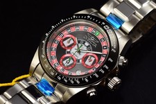 Invicta Speedway Roulette Casino Chronograph GMT Quartz Black Dial Men's Watch