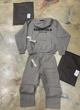 NEW FOG Essentials Dark Oatmeal Relaxed Bundle Size Extra Small | Authentic✅
