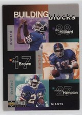 1997 Collector's Choice Building Blocks Rodney Hampton Ike Hilliard #370 14m3