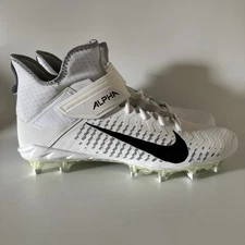 Nike Mens 15 Alpha Menace Pro 2 White/Wolf Grey Football Cleats AQ3209-100 NEW