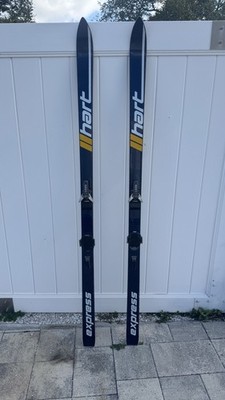Vintage 1970s Hart Express Downhill Skis with Look Bindings 6' Great Cabin Decor