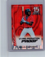 Kaelen Culpepper 2025 Leaf National NSCC Baseball 1/1 Pre Production Proof