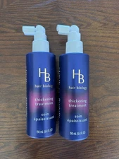 2 Pack, New HB Hair Biology Thickening Treatment 6.4 oz ea Serum Fuller Hair