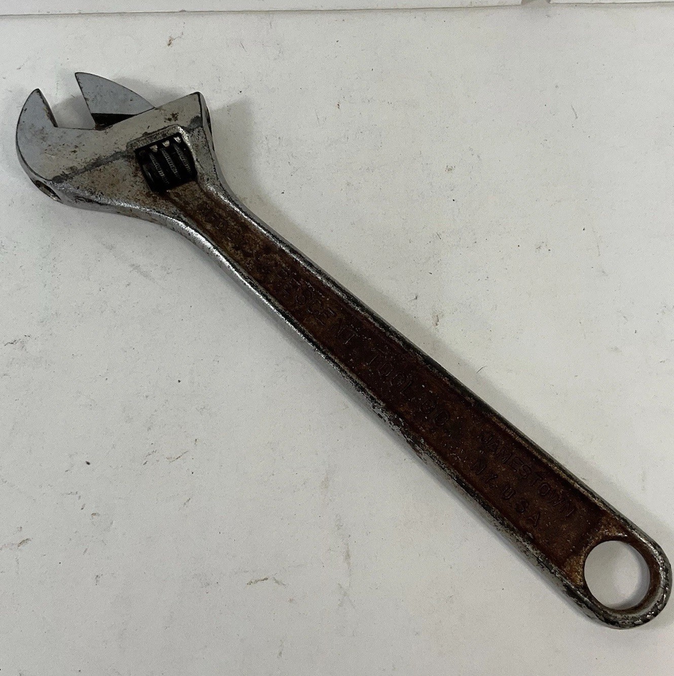 Vintage Adjustable Wrench 10" Crescent Tool Co. Jamestown N.Y. USA Forged Alloy 