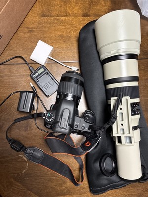 Sony A200 DSLR 10.2MP Camera 18-70MM Lens Bag Battery Charger Tested Working