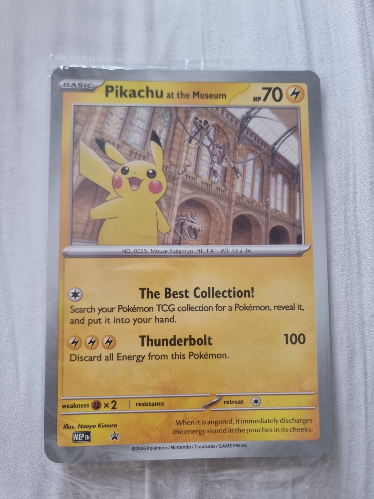 Pikachu At The Museum Sealed Jumbo Card
