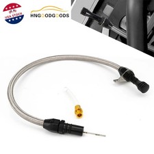 Stainless Transmission Dipstick Braided Hose For Chevy Gm Th350 Th400 Turbo Sbc