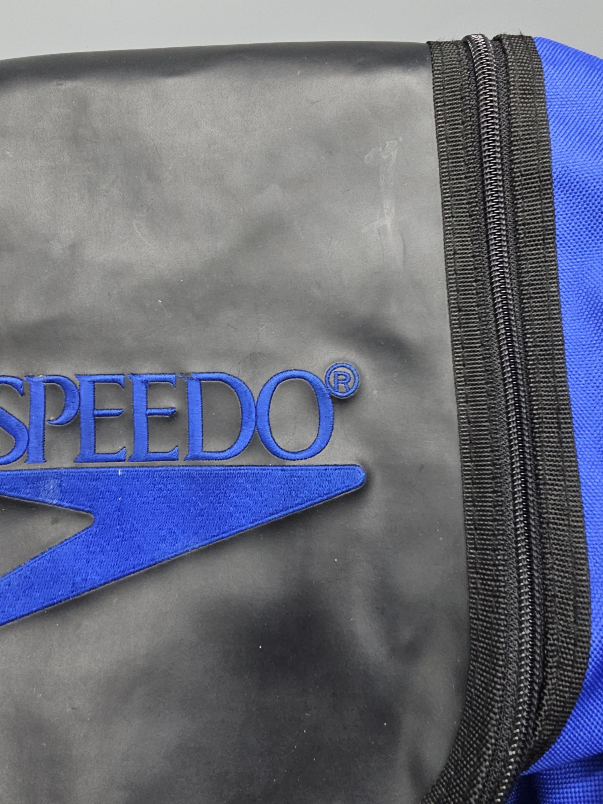Vintage 90s  Speedo Large Blue Backpack Book Bag Swim Bag Sports Tribal Straps
