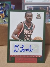 2012-13 DORON LAMB PANINI AUTOGRAPHED AUTO ROOKIE CARD RC #45 BUCKS KENTUCKY . rookie card picture