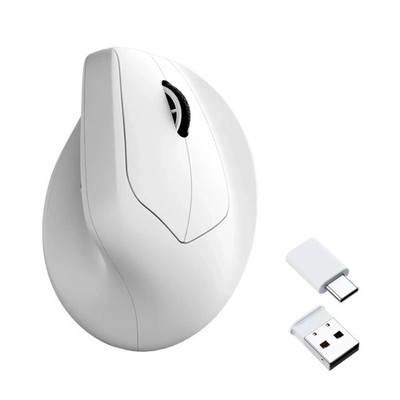 Keychron M5 Kabellose Maus Weiß PixArt 3311 (1k Polling Rate) Vertikale Maus