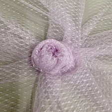 Eleanor LILAC Dotted Swiss Mesh Tulle Lace Fabric for Veil, Lining, Apparel, Co