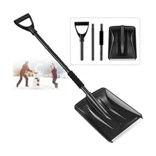 Snow Shovel for Car and Driveway, 42.5 Inch Foldable Lightweight Aluminum All...