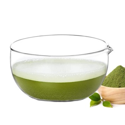 Glass Matcha Bowl With Pouring Spout, Ceremonial Mixing onesize, Transparent