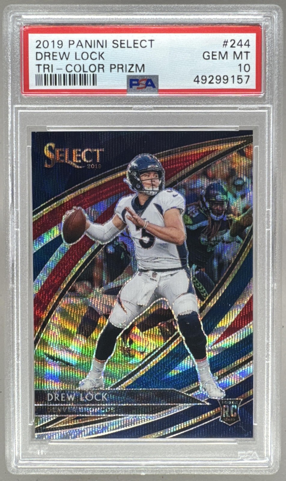 Drew Lock Panini Select #244 Tri Color