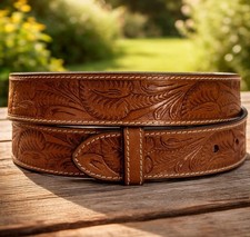 Western Genuine Leather Belt Full Grain Handmade Heavy Duty Without Buckle