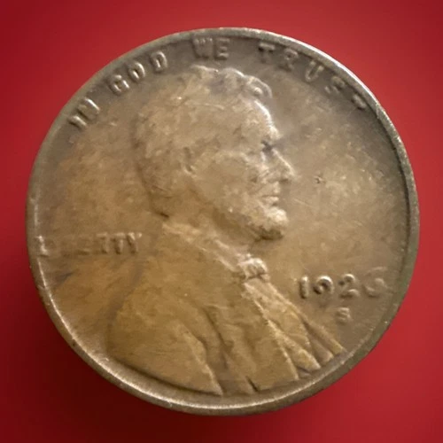 1926-S Lincoln Wheat Penny Cent Fine (F) San Francisco Mint As Pictured 626