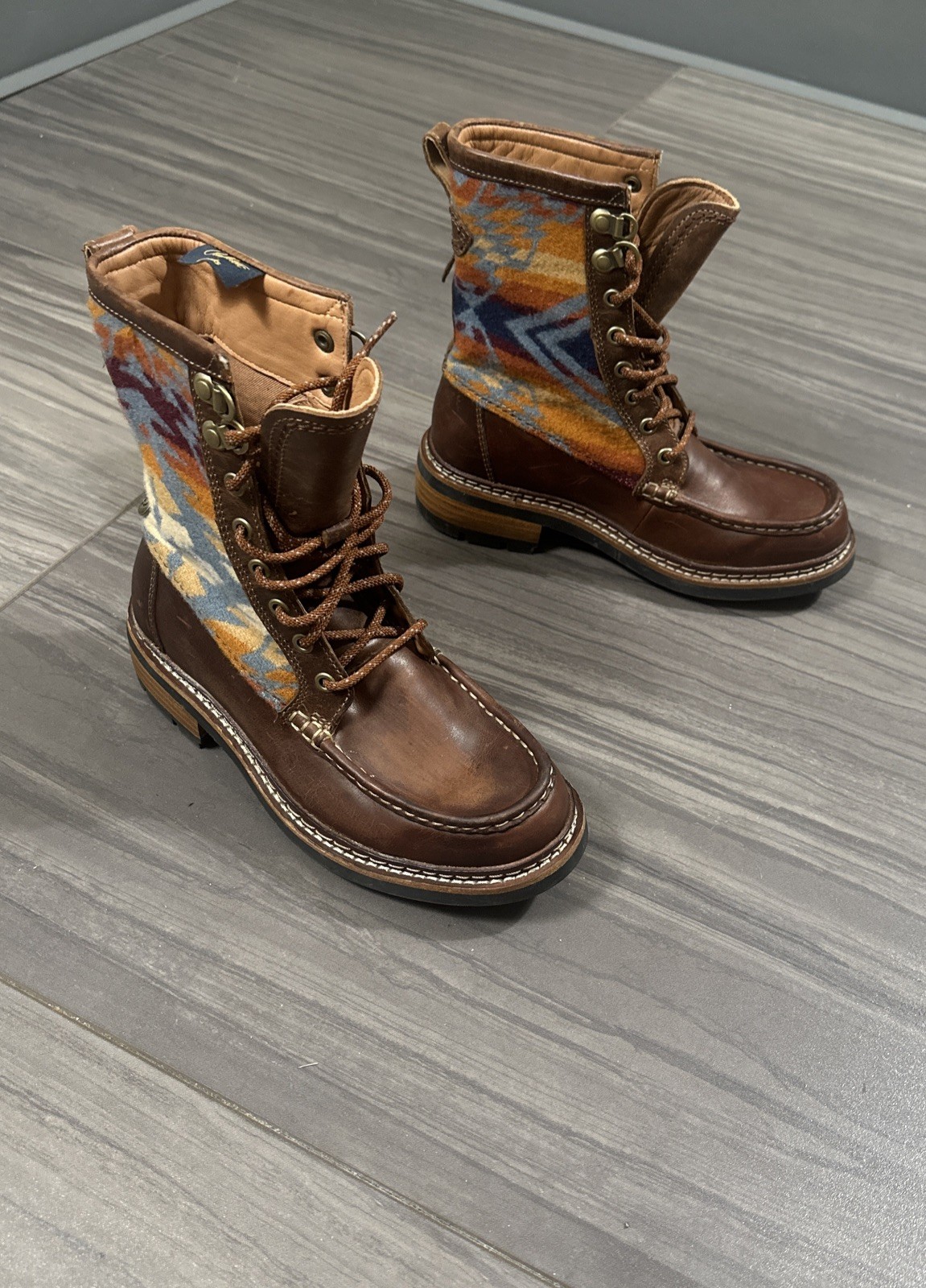 Pendleton Clarks Collaboration High Ankle Leather… - image 24