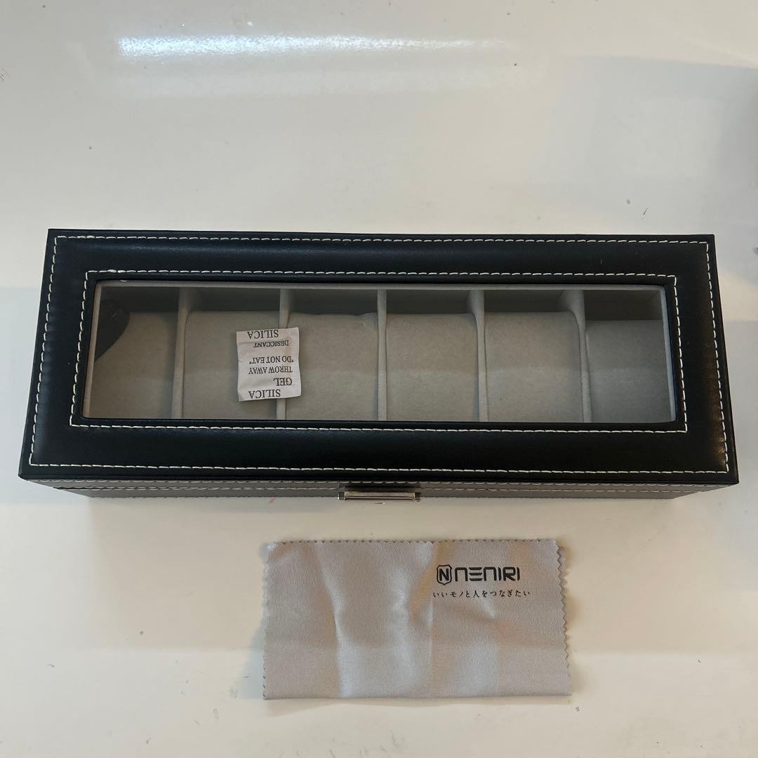 Watches 6 Pieces Storage Box Collection Case Black Accessories