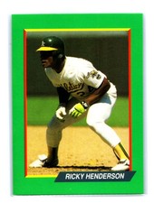 Rickey Henderson Oakland A's New York Yankees Green Border 939 Stolen Bases NNO