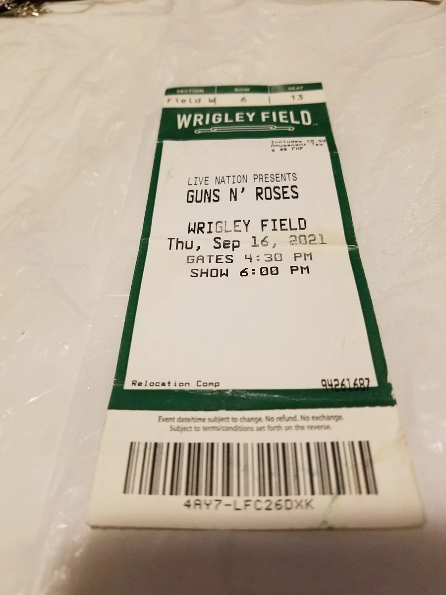 Guns N Roses Ticket Stub for sale | eBay