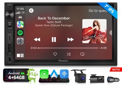 Eonon UX7A Double DIN 7'' IPS Android 14 4+64GB GPS Navigation Car Stereo CarPlay