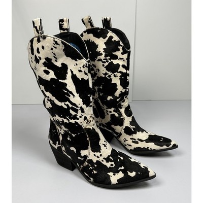 Dingo Women's Live A Little Western Boots Cow Print Size 9 NEW #028SA