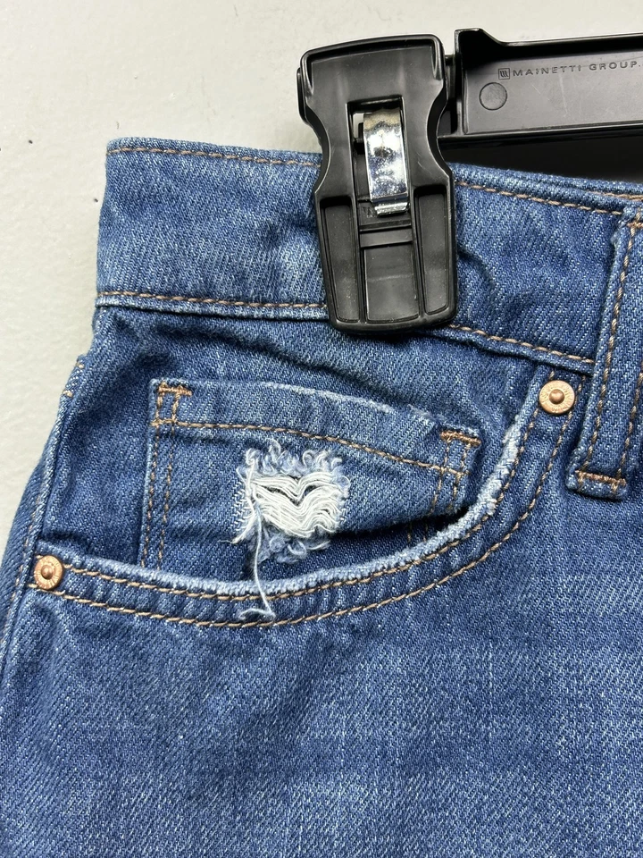 Falda vaquera William Rast para mujer 28 dobladillo crudo envejecido mini jean junior Foto 4 de 4