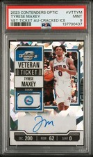 2023 Contenders Optic Tyrese Maxey Veteran Ticket Auto Cracked Ice /23 PSA 9