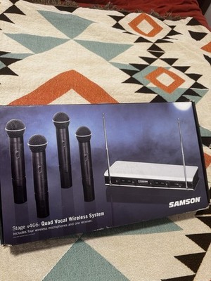Samson Stage 412 SWS412HH-E Quad-Channel Handheld VHF Wireless Microphone System