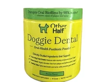 Other Half Doggie Dental Oral-Health Postbiotic Powder 4.1 oz Bacon Flavor 06/27
