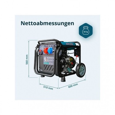Könner&Söhnen Inverter-Generator KS 8100iEG 1/3 Benzin Gas VTS-system Generator