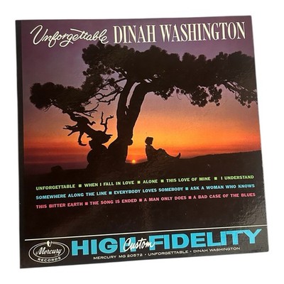 Dinah Washington Unforgettable LP Mercury G+/VG+ Mono High Fidelity 1961 VTG