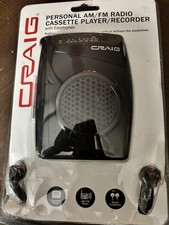 CRAIG CS 2304 Personal AM/FM Radio Cassette Player/Recorder with Earphones