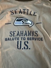 Seattle Seahawks Salute to Service Graphic Long Sleeve Shirt Youth Large 14/16