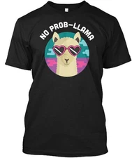 No Prob Llama For Women T-Shirt Made in the USA Size S to 5XL