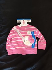 Hello Kitty 2-pc Girl 2T Sweatshirt Shorts Fluffy Cat Pouch NWT