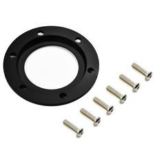 Car Steering Wheel Center Ring Racing For Momonrg Aluminum 6 Holes Black Set